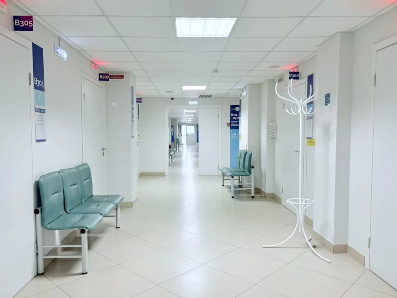 Clean healthcare facility corridor