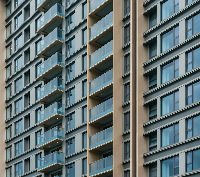 Modern apartment building exterior